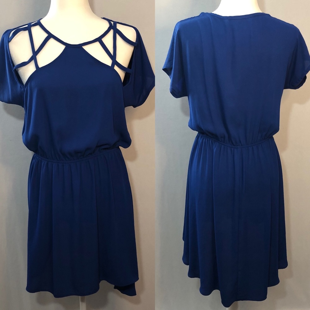FRESHINE ROYAL BLUE High Low Dress